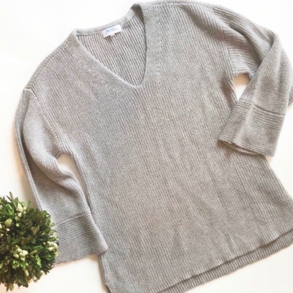 Womens Calvin Klein Metalic Fleck V Neck Sweater - Sz L - Picture 3 of 3